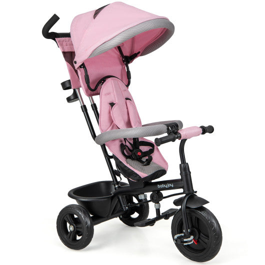 4-in-1 Convertible Kids Tricycle — Pink