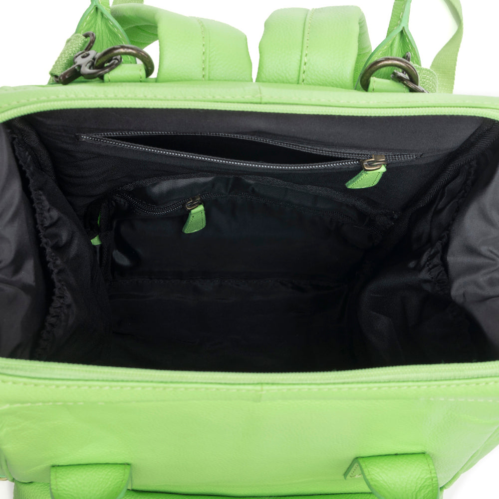 Canyon Colours Leather Diaper Backpack — Willow
