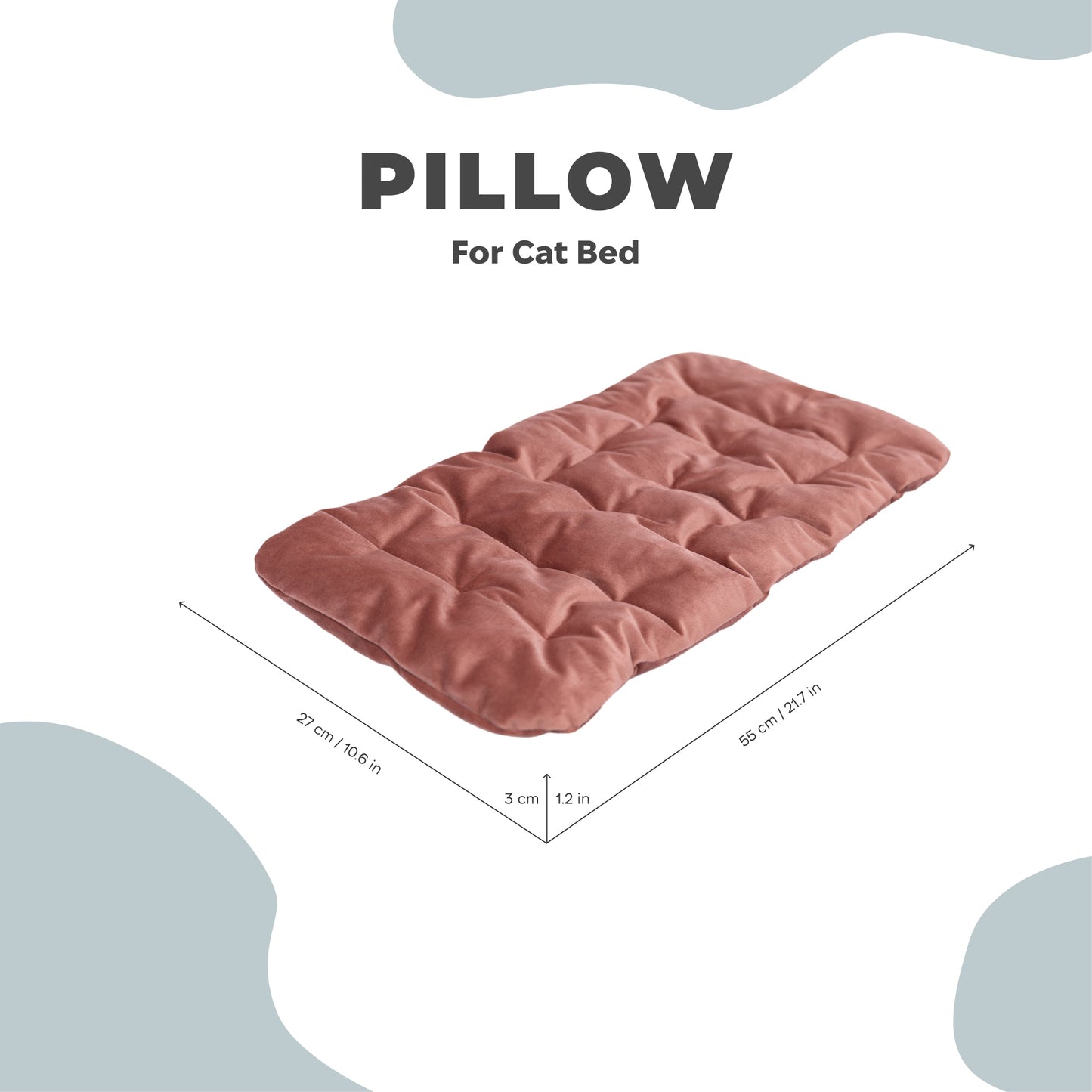 Sleeping Cat Cushion in Soft Pink