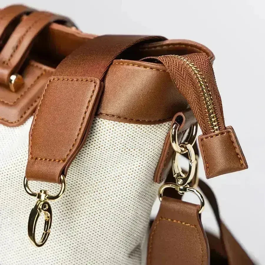 Structured Canvas Diaper Tote