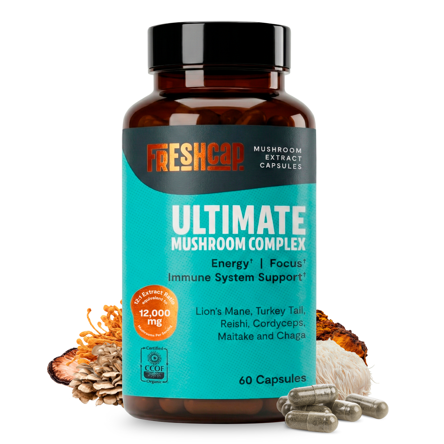 Organic Six-Mushroom Daily Capsules