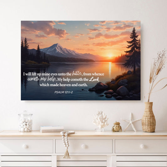 Psalm 121 Song of Ascents Canvas