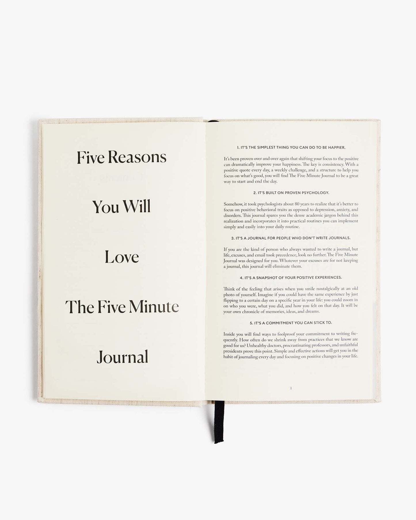 The Five Minute Journal in Linen