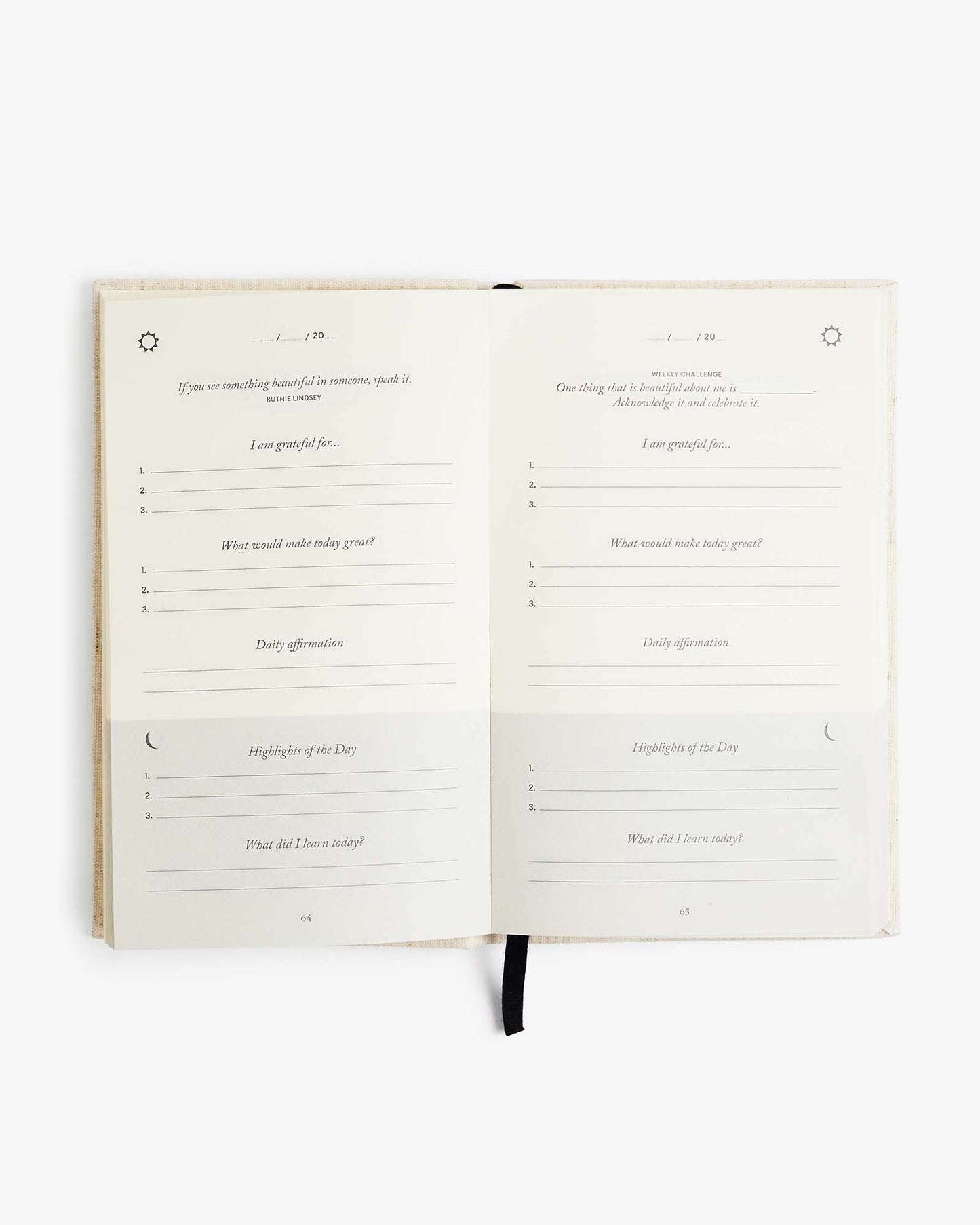The Five Minute Journal in Linen