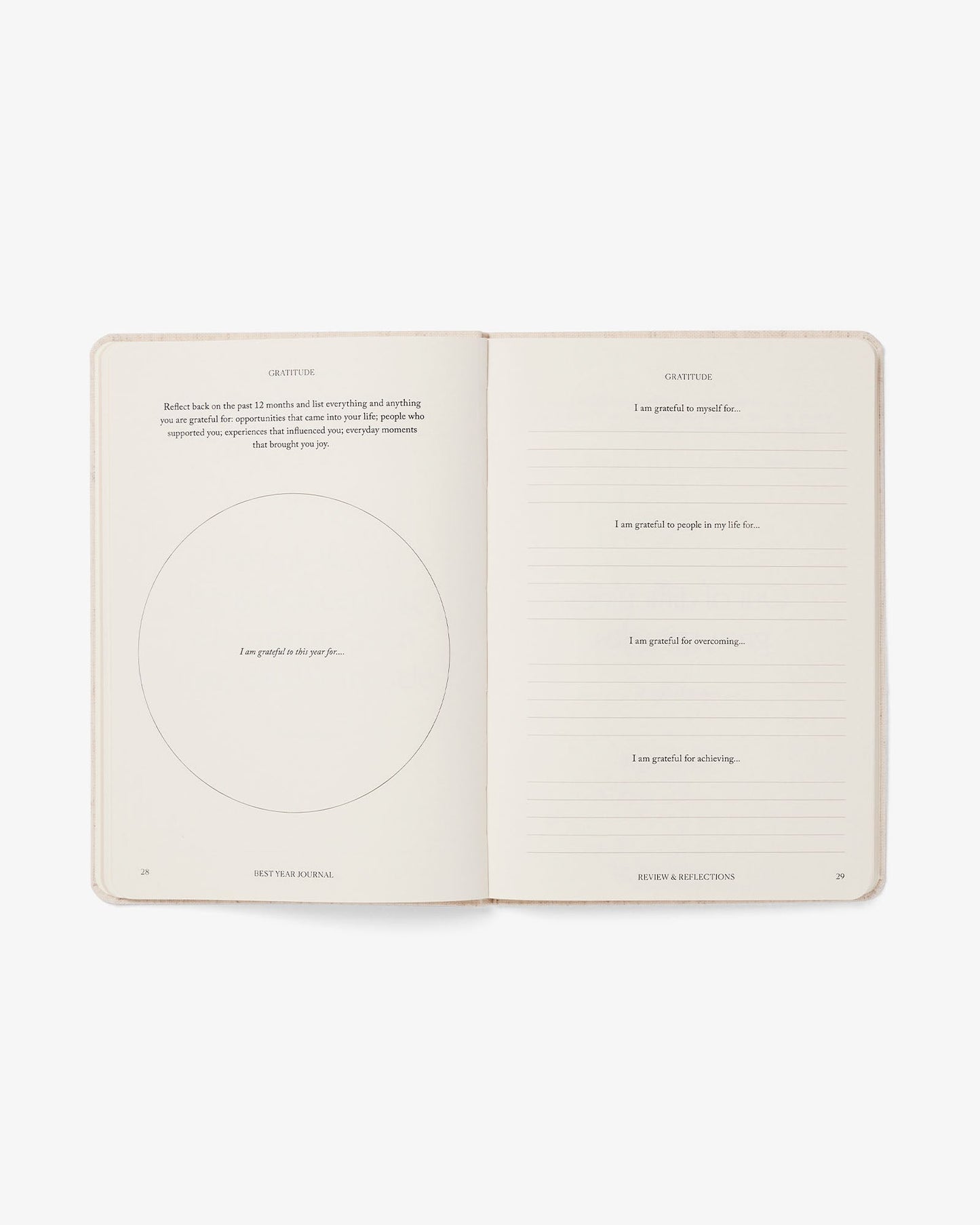 Best Year Journal in Oat Linen