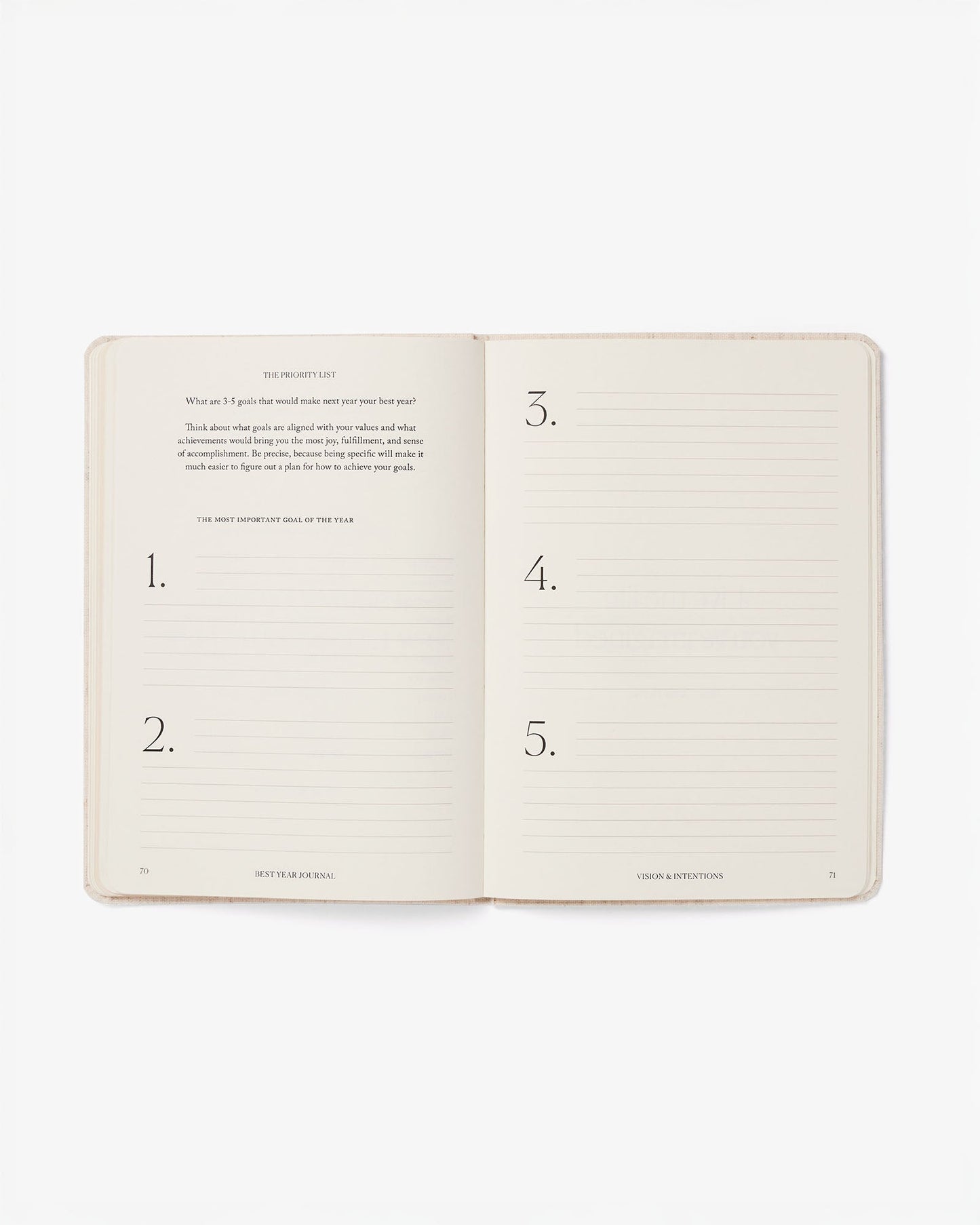 Best Year Journal in Oat Linen
