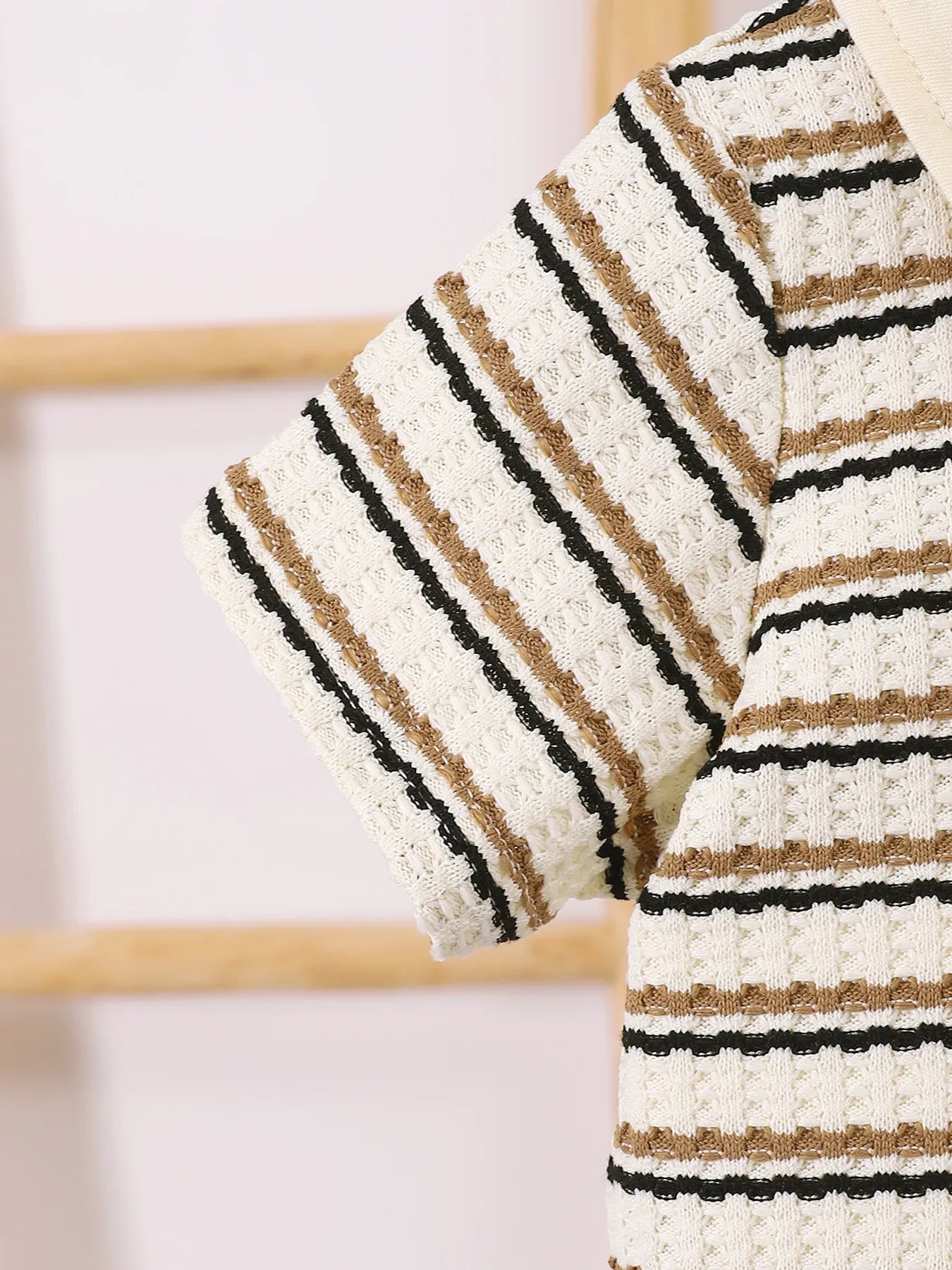 Striped Polo and Pants Set