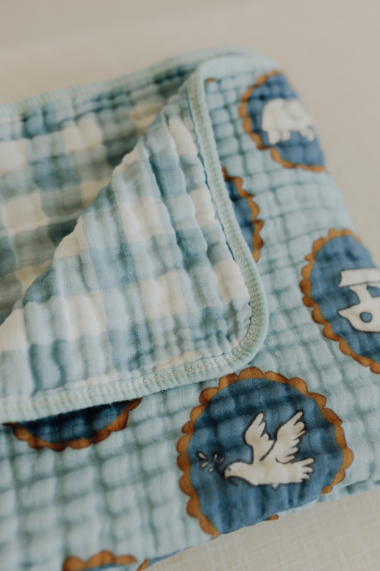 Noah's Ark Muslin Baby Blanket