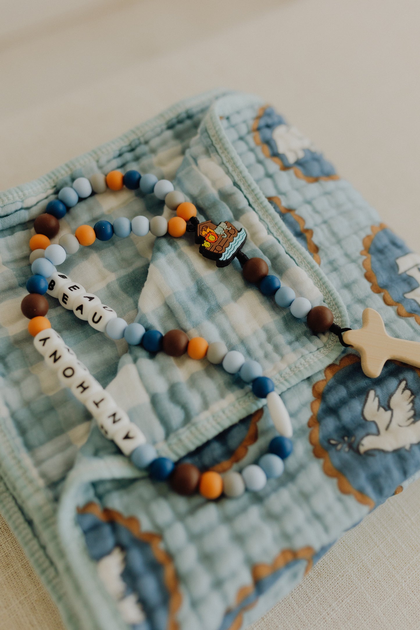 Noah's Ark Muslin Baby Blanket