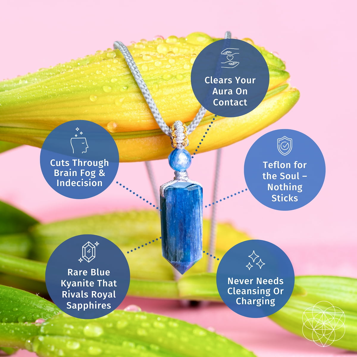 Aura Shield Rare Kyanite Pendant