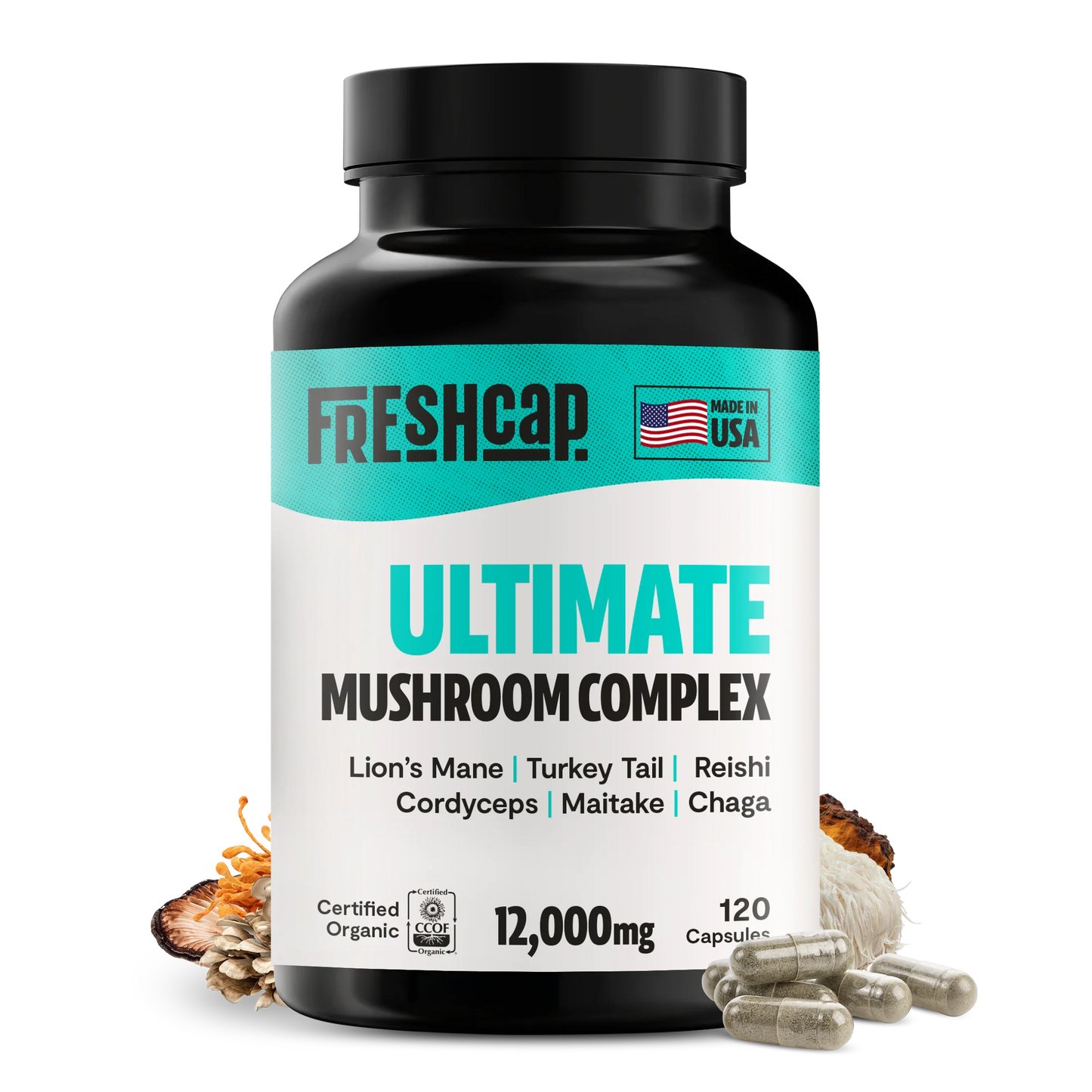 Organic Six-Mushroom Daily Capsules