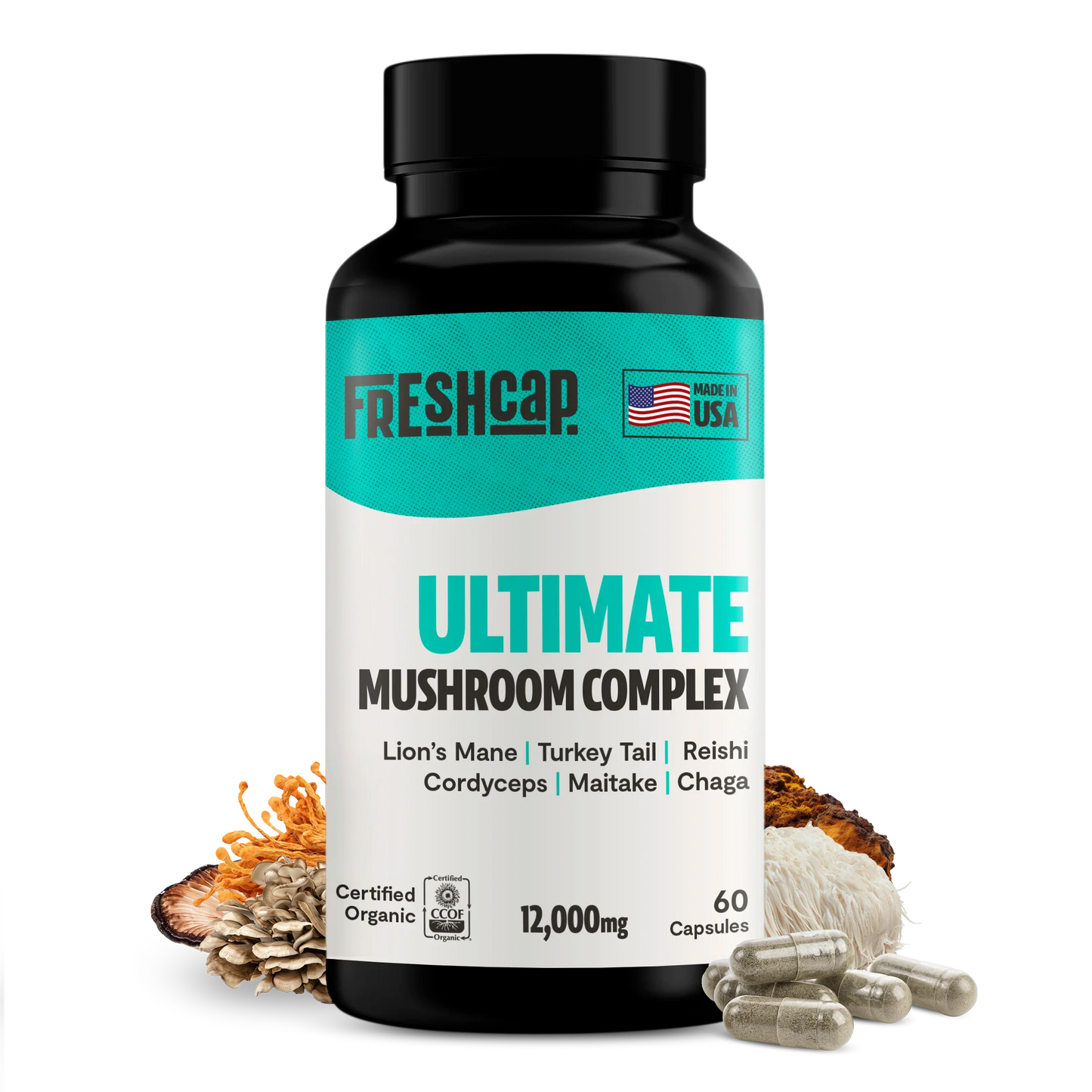 Organic Six-Mushroom Daily Capsules
