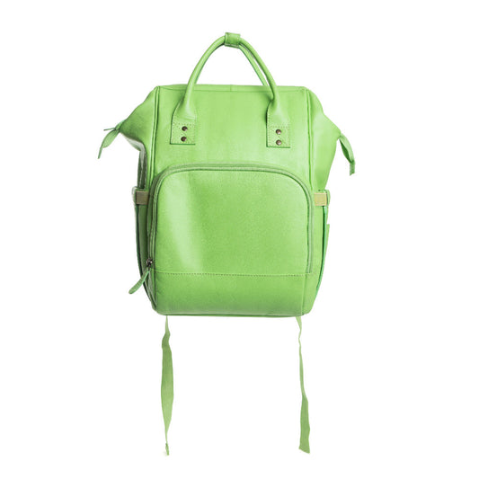 Canyon Colours Leather Diaper Backpack — Willow