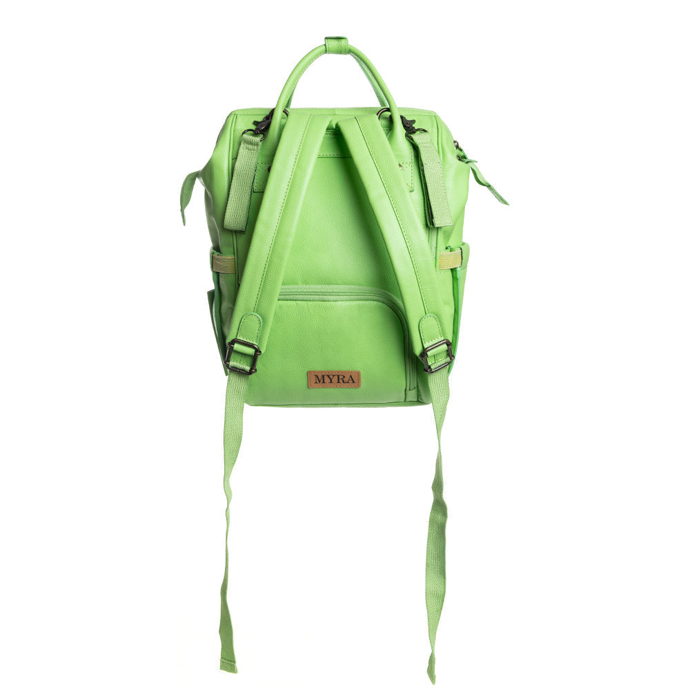 Canyon Colours Leather Diaper Backpack — Willow
