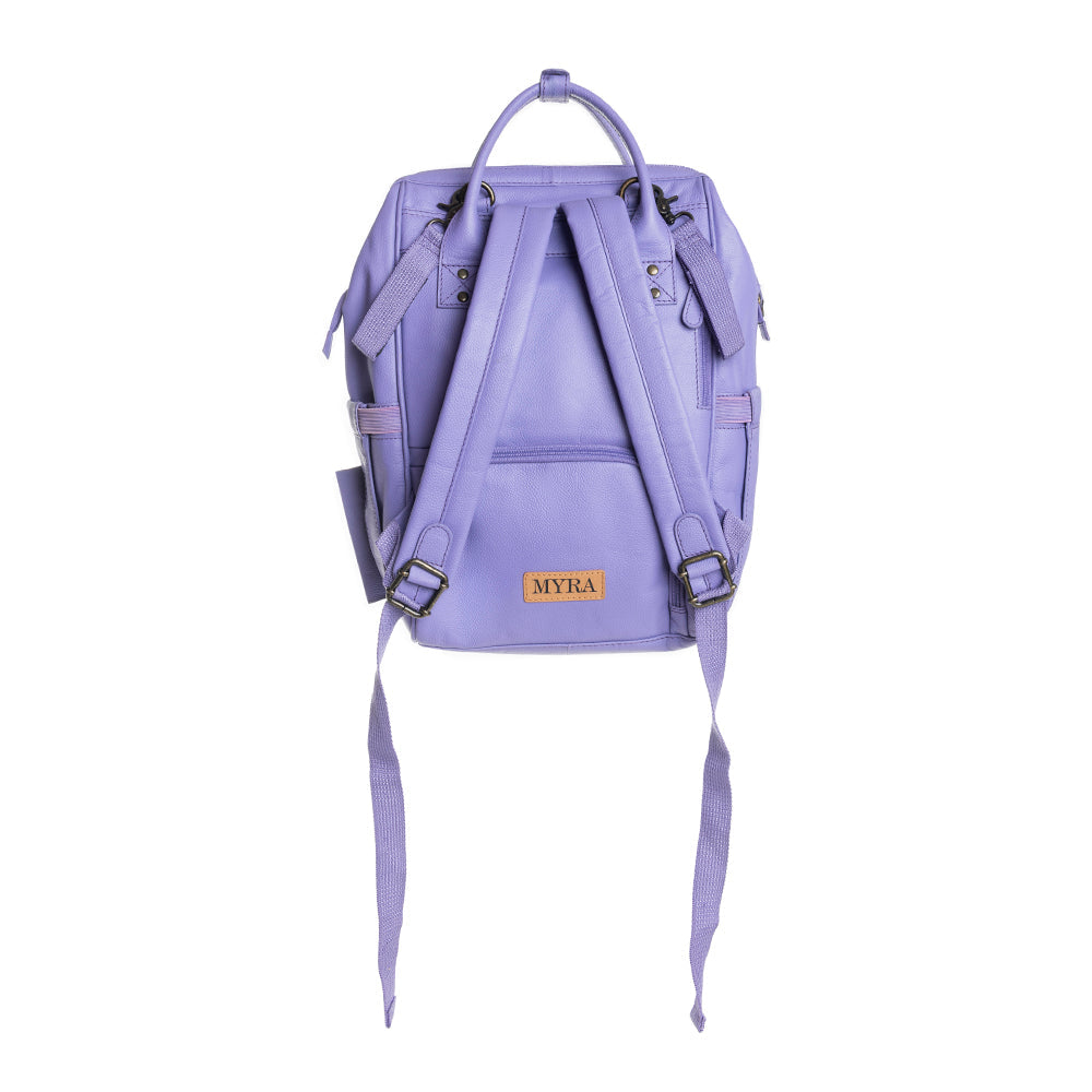 Canyon Colours Leather Diaper Backpack — Lavender