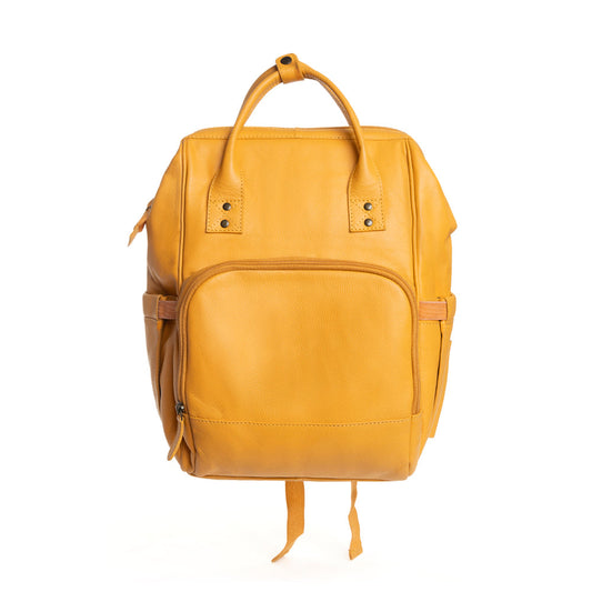 Canyon Colours Leather Diaper Backpack — Sunrise Yellow