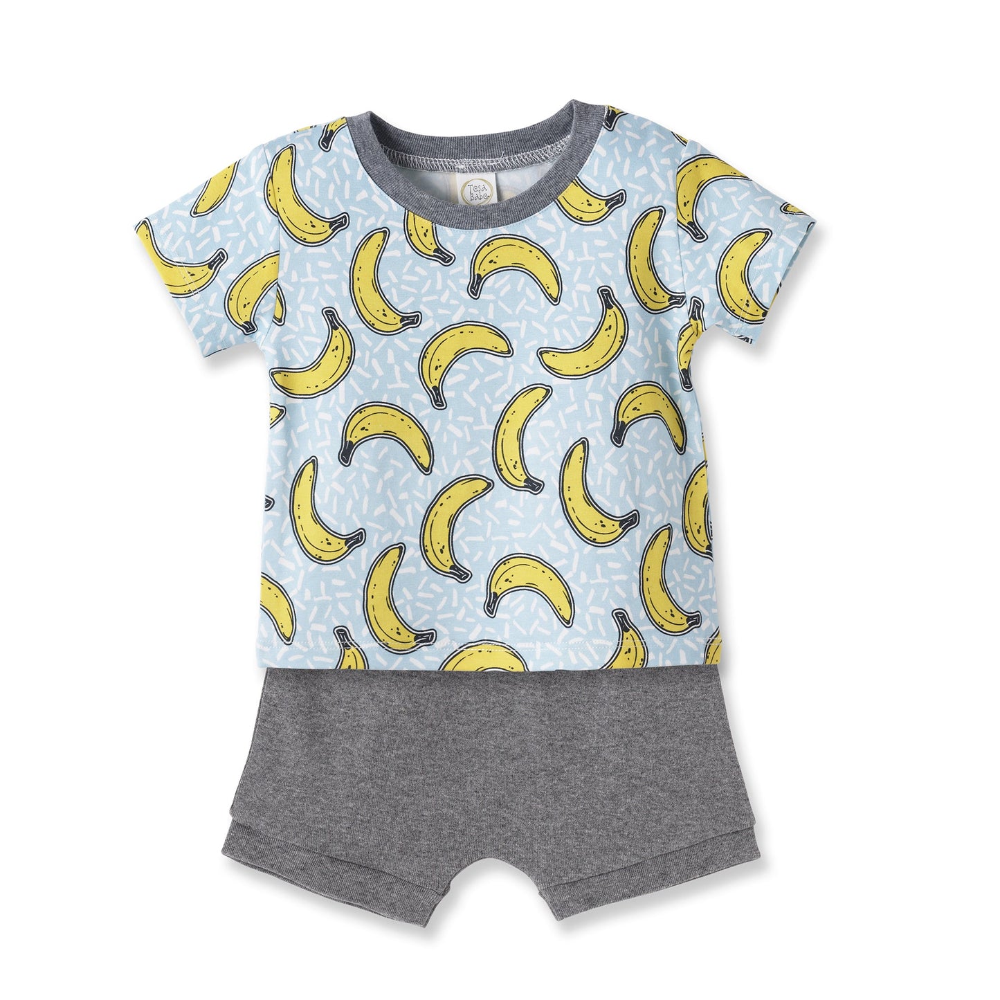 Banana Split Bamboo Tee + Cotton Shorts Set