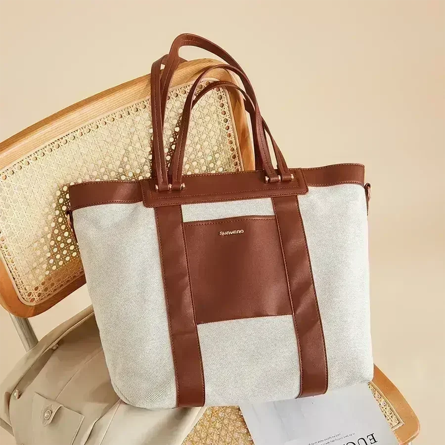 Structured Canvas Diaper Tote