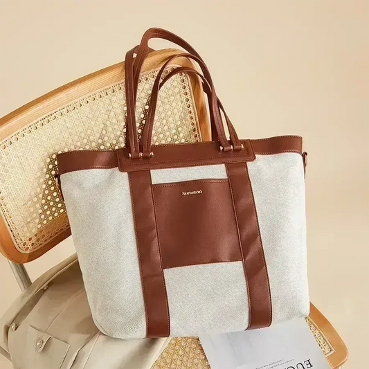 Structured Canvas Diaper Tote