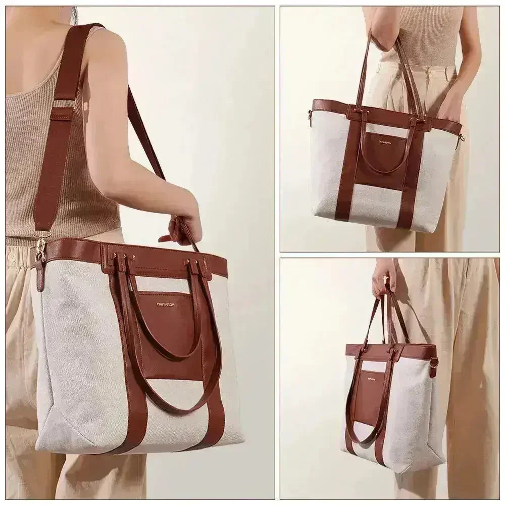 Structured Canvas Diaper Tote