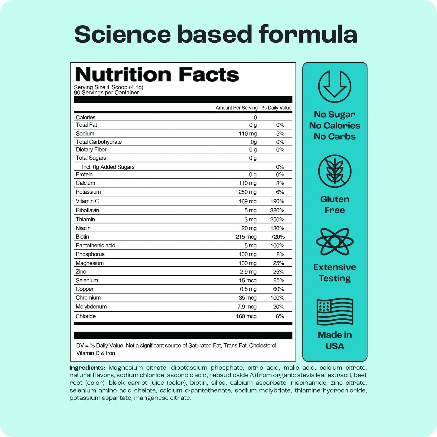Sugar-Free Electrolyte Recovery Powder