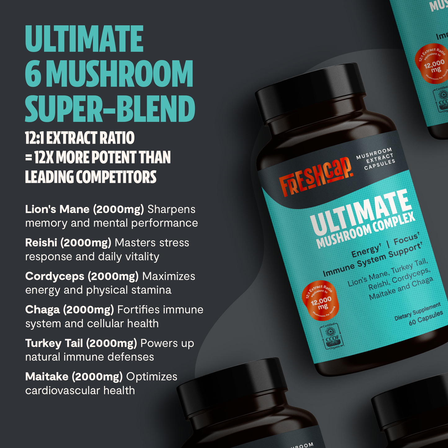 Organic Six-Mushroom Daily Capsules