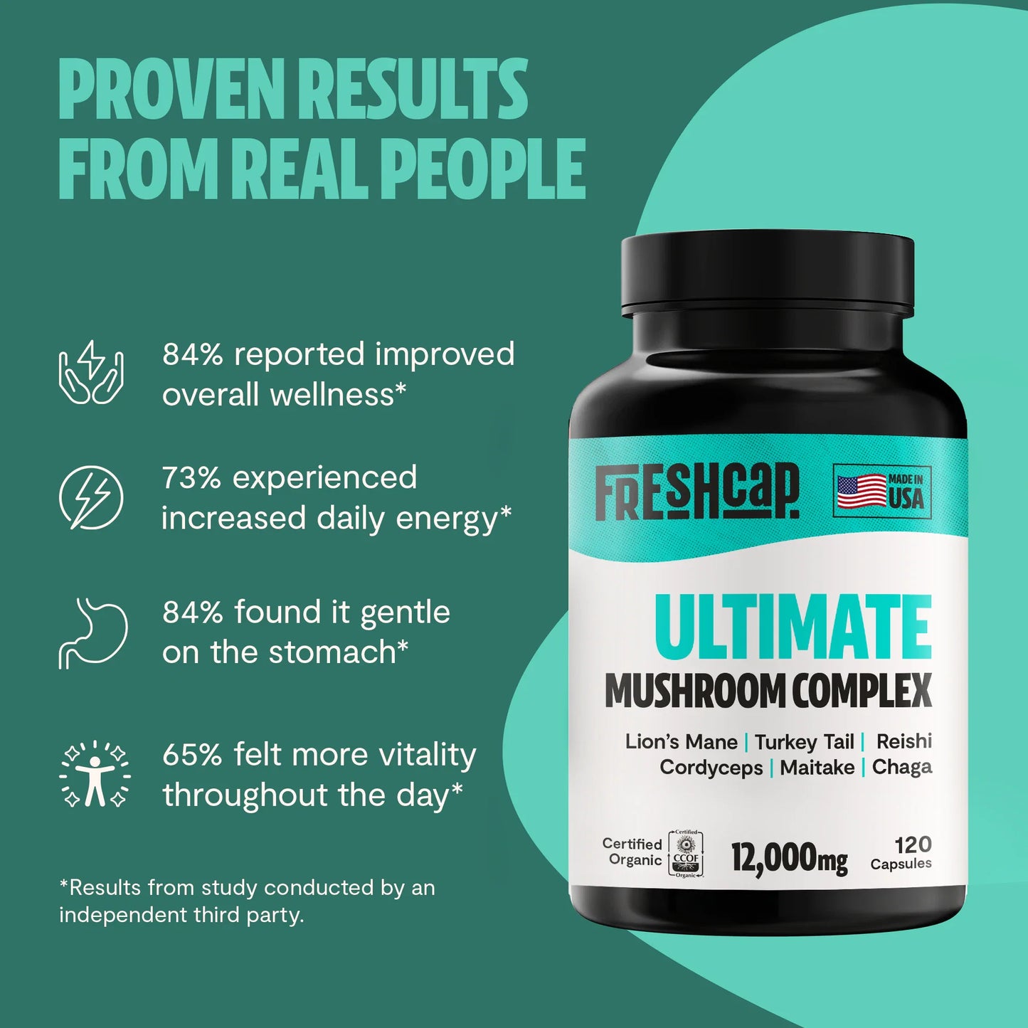 Organic Six-Mushroom Daily Capsules