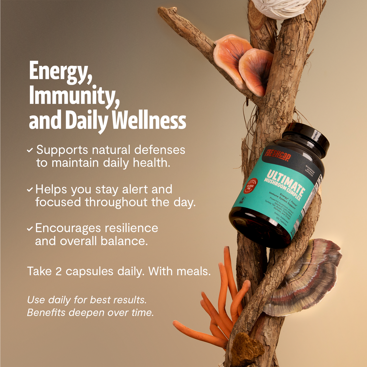 Organic Six-Mushroom Daily Capsules