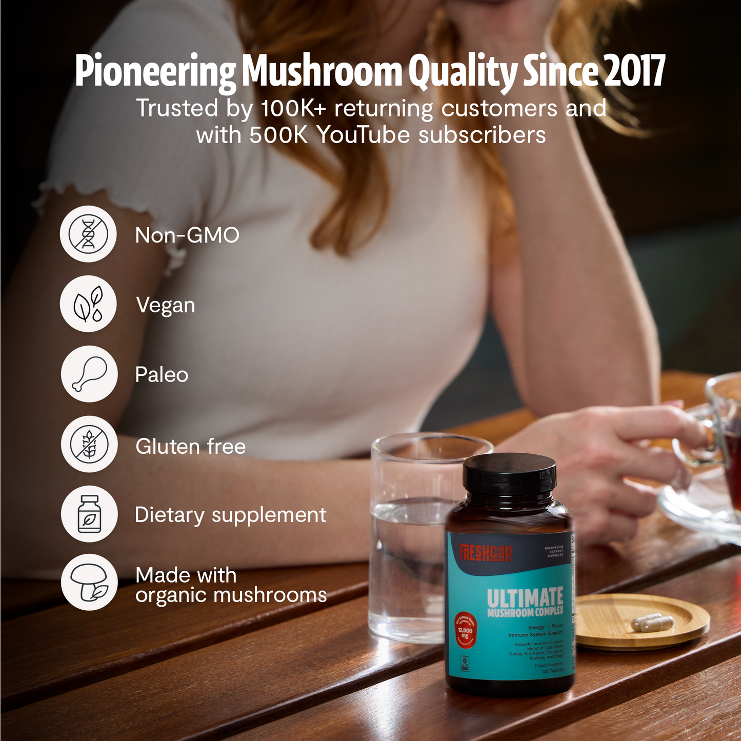 Organic Six-Mushroom Daily Capsules