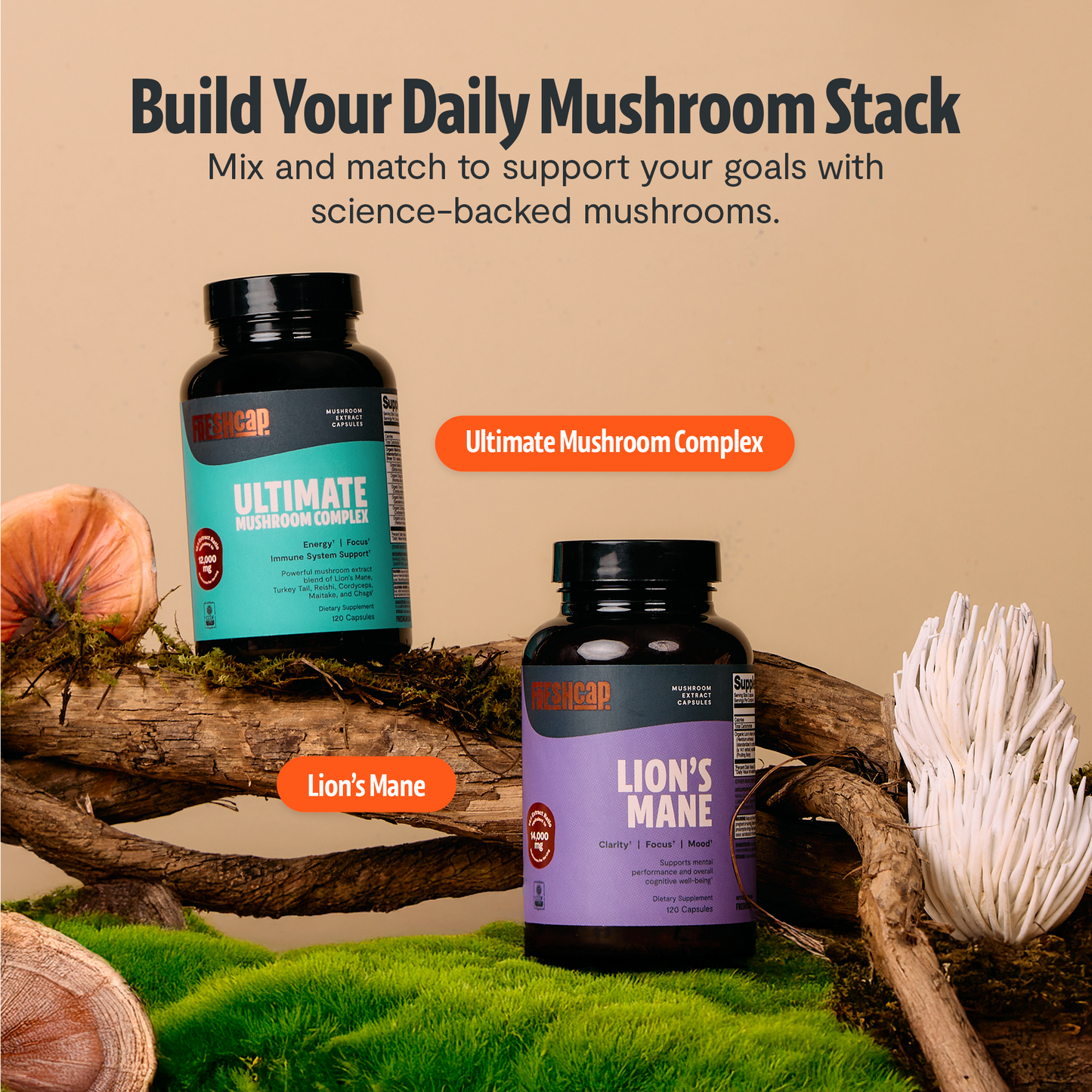 Organic Six-Mushroom Daily Capsules