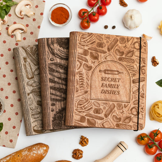 Wooden Recipe Book for Pasta