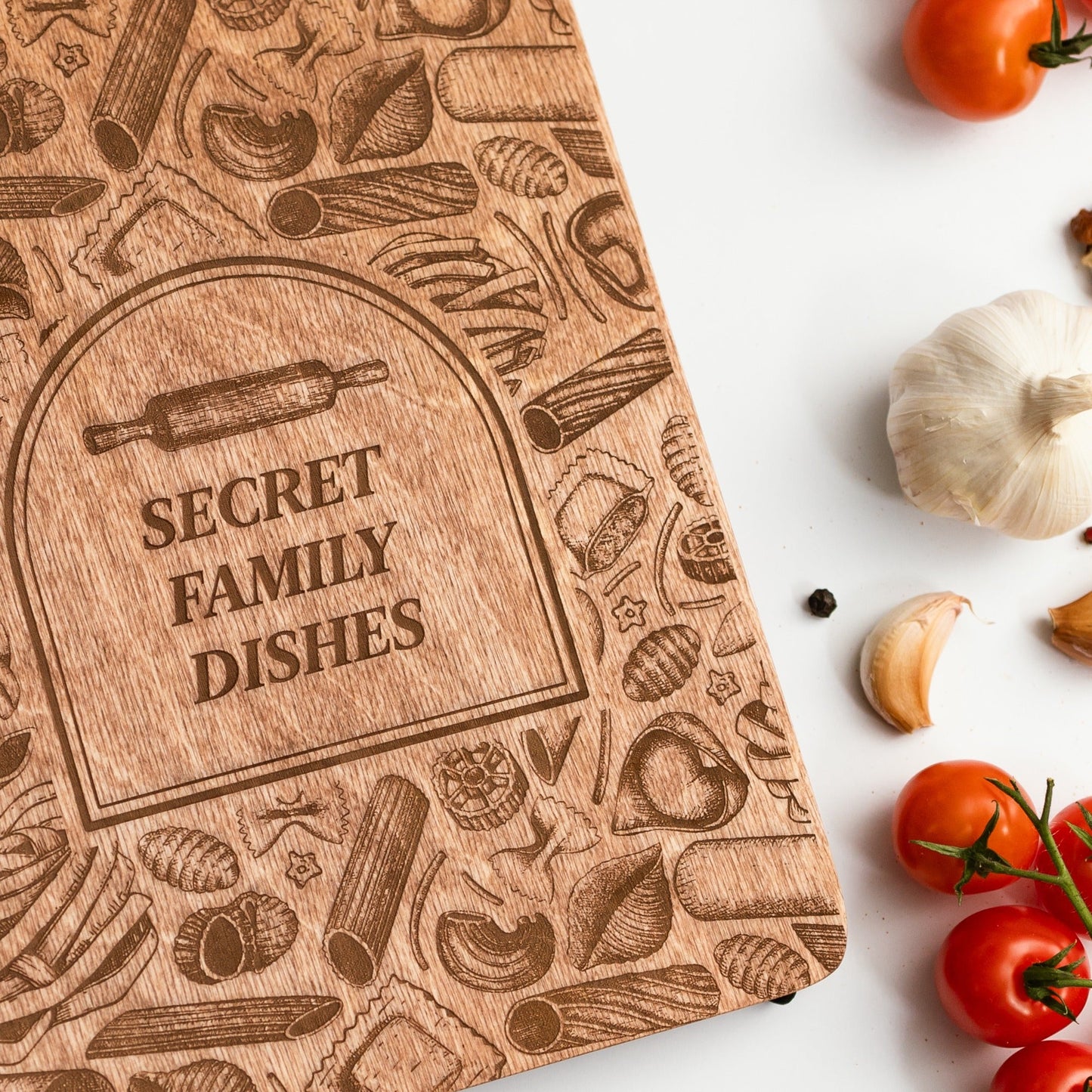 Wooden Recipe Book for Pasta