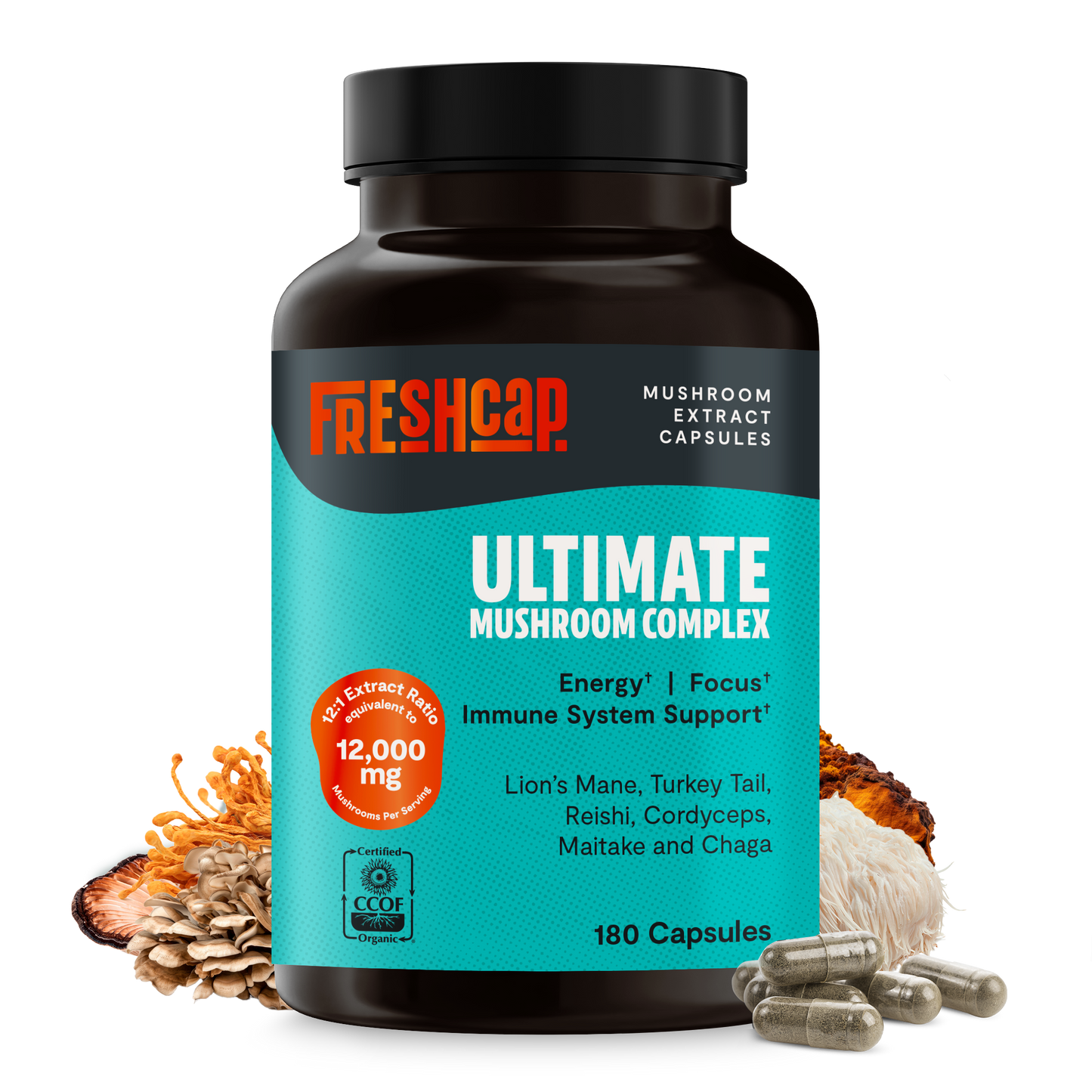 Organic Six-Mushroom Daily Capsules